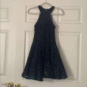 Blue Sparkly homecoming/formal dress